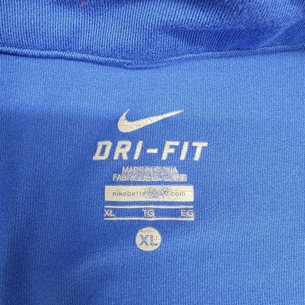 Nike Dri Fit Element Mens XL Blue Half Zip Running Pullover Jacket Shirt